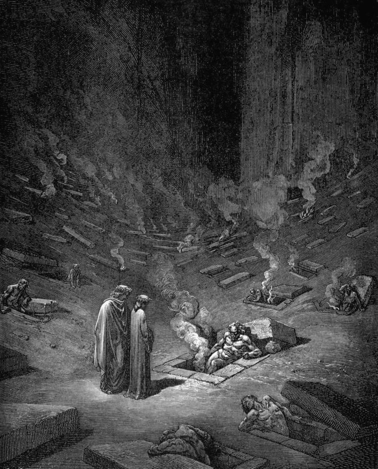gustave_dore_dante_burning_graves_the_heresiarchs